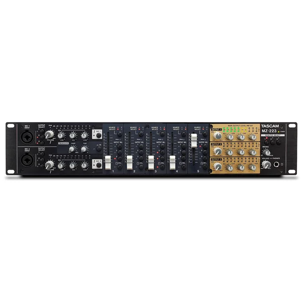 Tascam MZ-223 installationsmixer 3 zoner 2 mic/5 line input