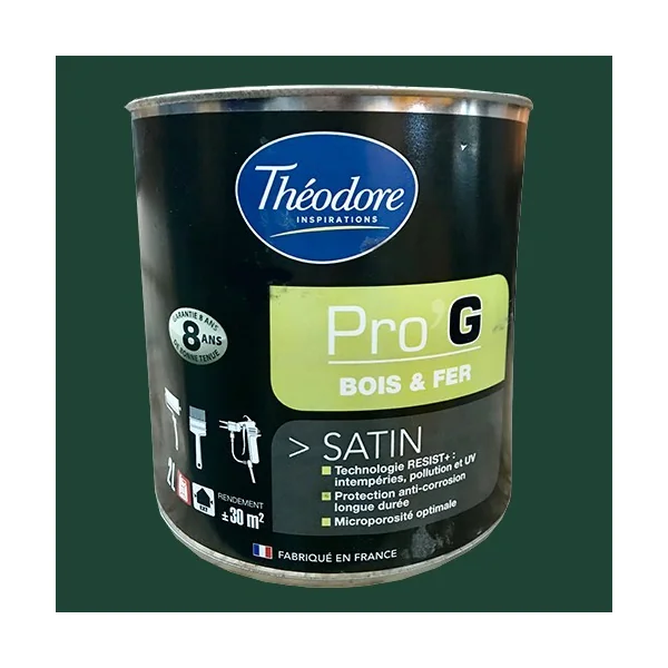 Théodore Pro'G Peinture Bois & Fer Vert jardin