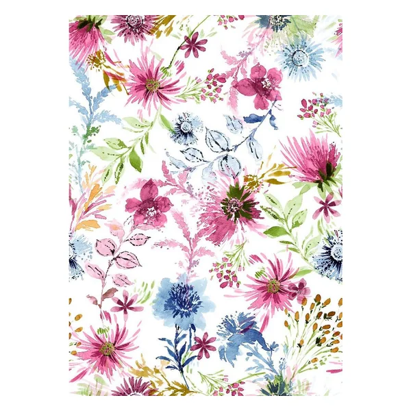 Tissu imprimé aspect lin au mètre « Adele »