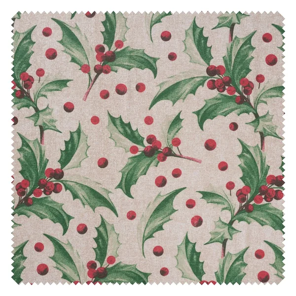 Tissu imprimé aspect lin au mètre « Ilex »