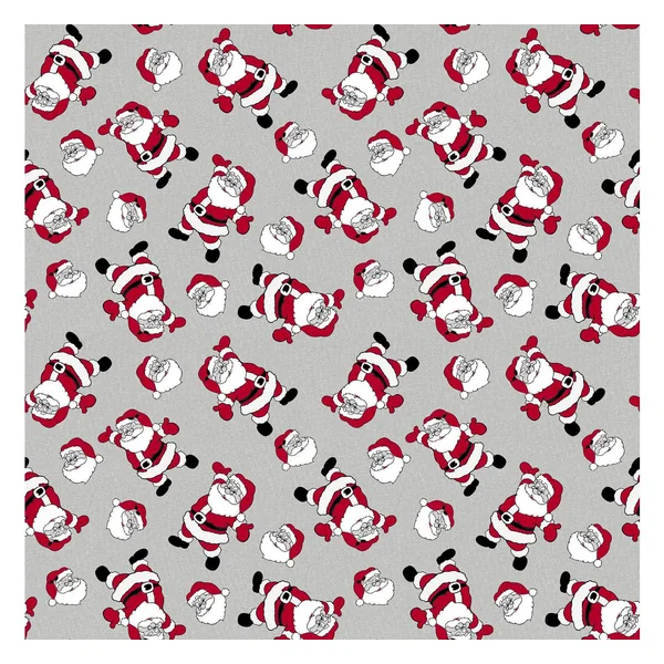 Tissu imprimé aspect lin au mètre « Santa »