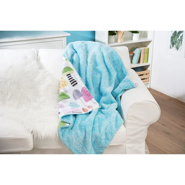 Tissu imprimé à l'aspect satin au mètre « Champignons multicolores »