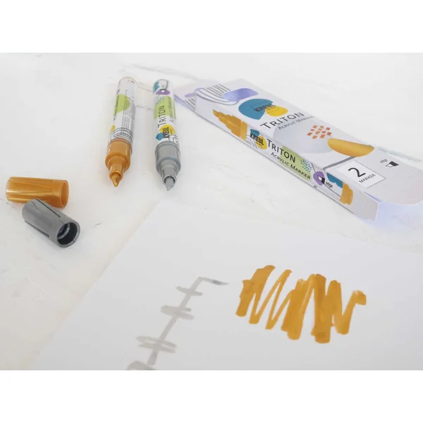 Triton Acrylic Marker KREUL, set de 2, Argent & Or