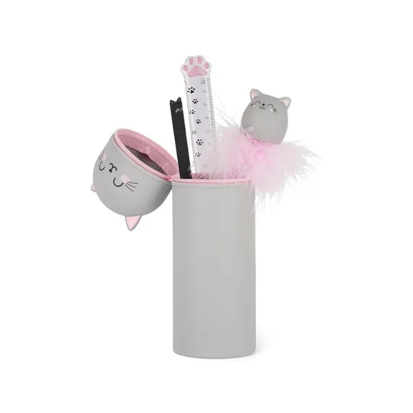 Trousse Chat pot à crayons Kawai - Legami