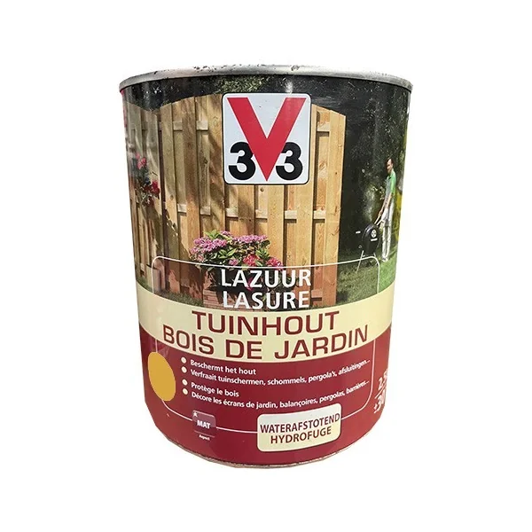 V33 Lasure Bois de jardin brun clair