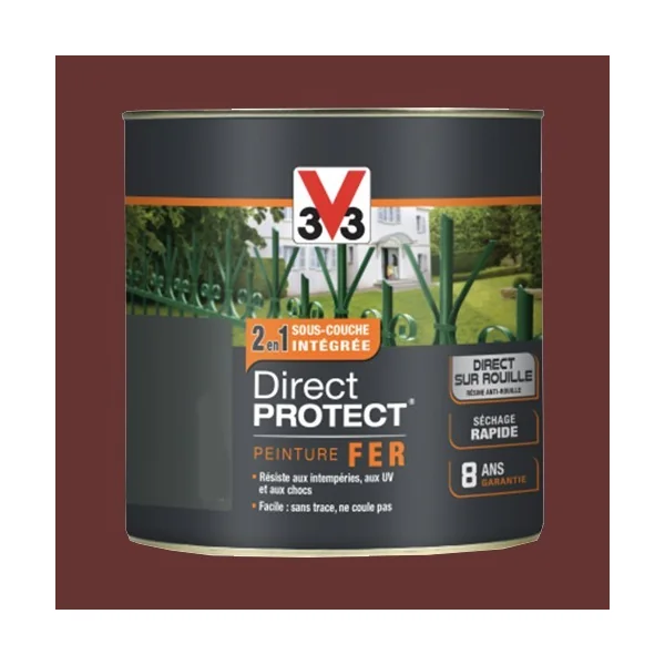 V33 Peinture Direct Protect Fer Rouge Basque