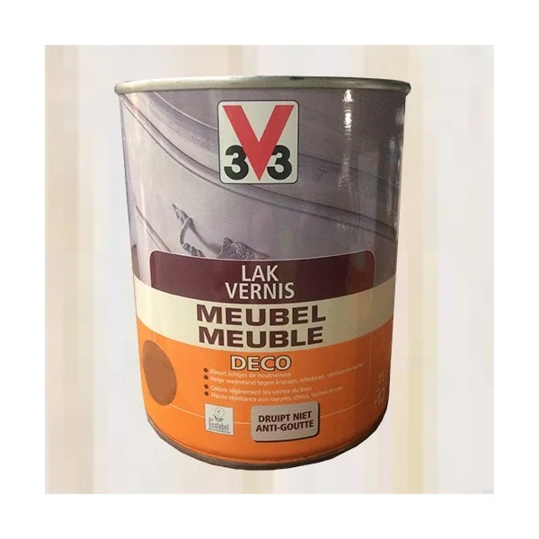 V33 Vernis Meuble Déco Blanc Satin
