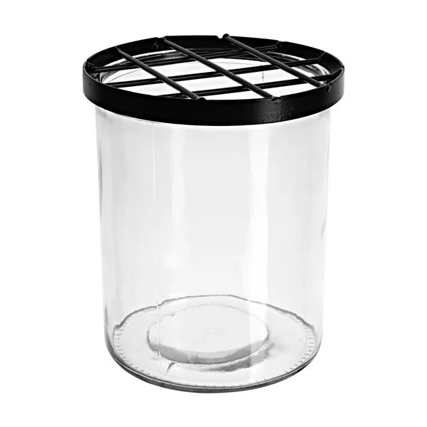 Vase en verre à grille pique-fleurs