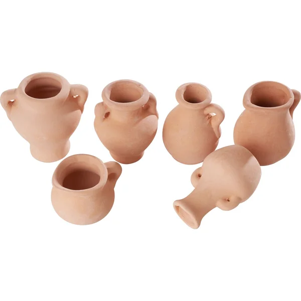 Vases en terre cuite, set de 6, env. H 4 - 6 cm