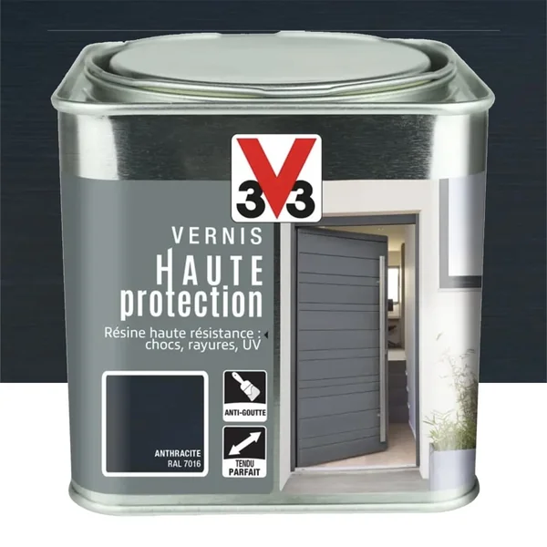 Vernis Haute protection V33 Gris Anthracite Brillant