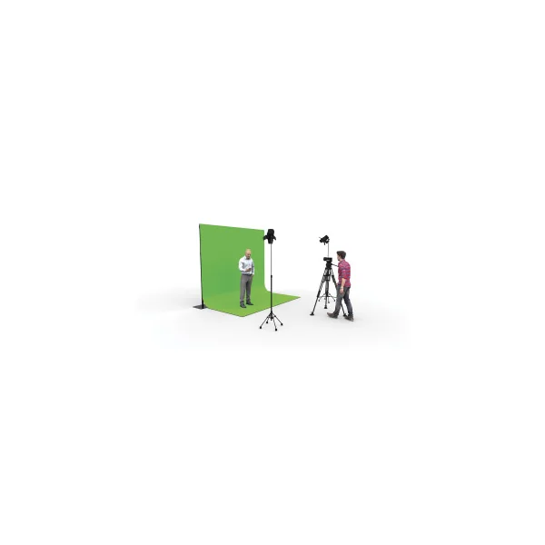 Wentex PACK STANDARD 03FV : Pendrillons Fond Vert 2M90 x 4M + Supports