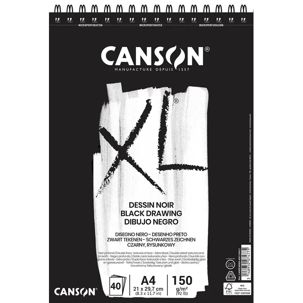 XL Album dessin noir 150g/m² 40 feuilles