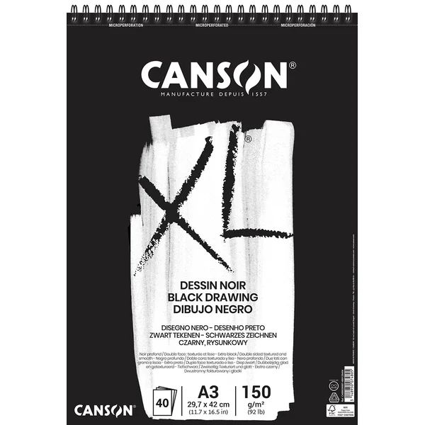 XL Album dessin noir 150g/m² 40 feuilles