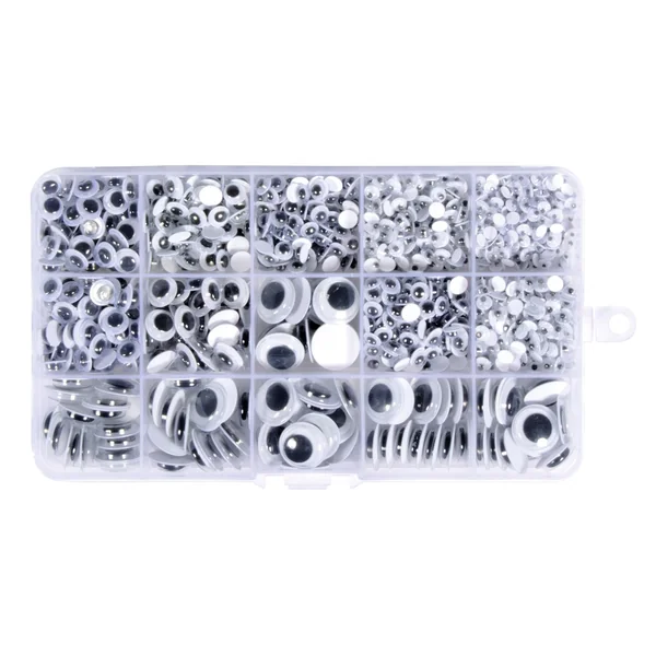 Yeux mobiles autocollants « Assortiment », boîte de 1 500 pc.