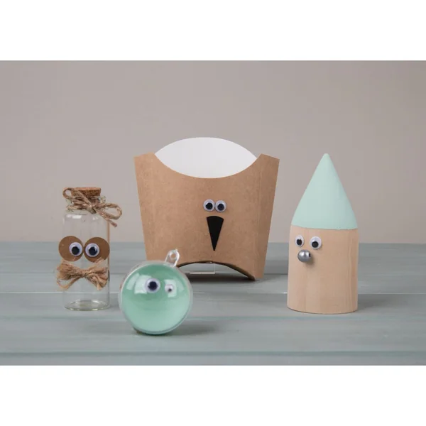 Yeux mobiles autocollants « Assortiment », boîte de 1 500 pc.
