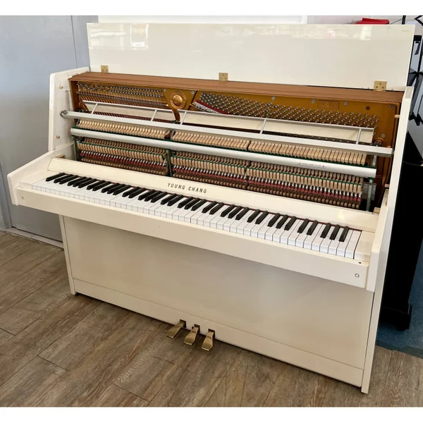 YOUNG CHANG U-107 Piano droit Blanc brillant